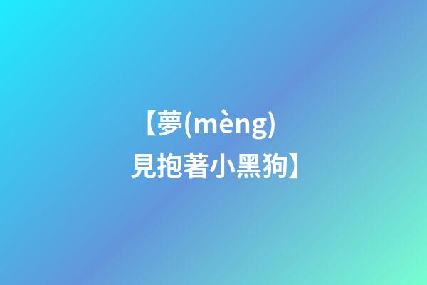 【夢(mèng)見抱著小黑狗】