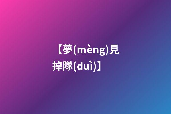 【夢(mèng)見掉隊(duì)】