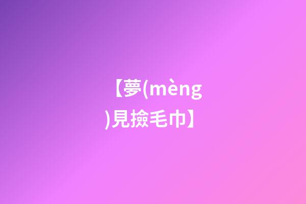 【夢(mèng)見撿毛巾】