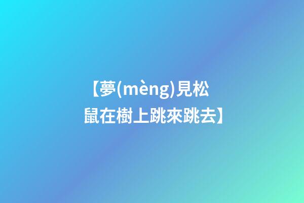【夢(mèng)見松鼠在樹上跳來跳去】
