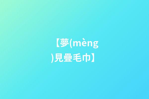 【夢(mèng)見疊毛巾】