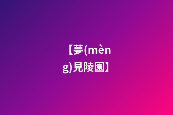 【夢(mèng)見陵園】
