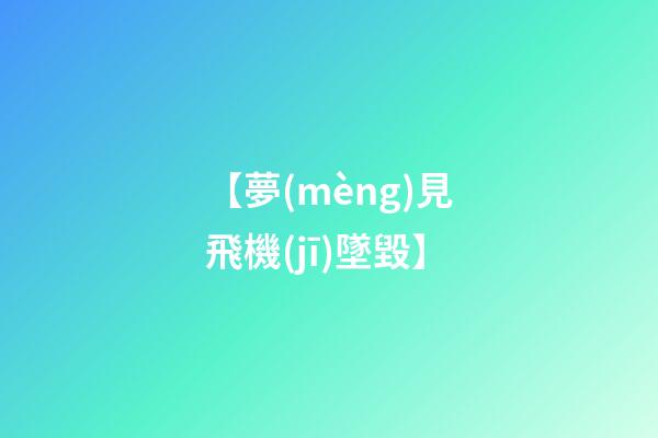 【夢(mèng)見飛機(jī)墜毀】