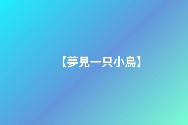 【夢見一只小鳥】
