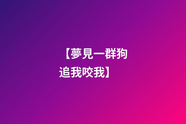 【夢見一群狗追我咬我】