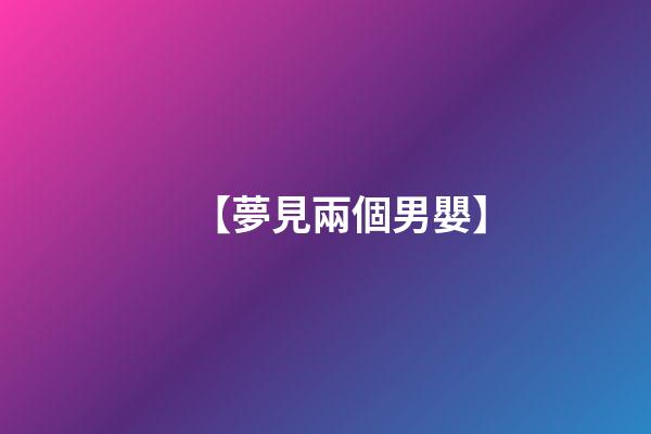 【夢見兩個男嬰】