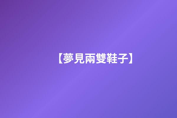 【夢見兩雙鞋子】