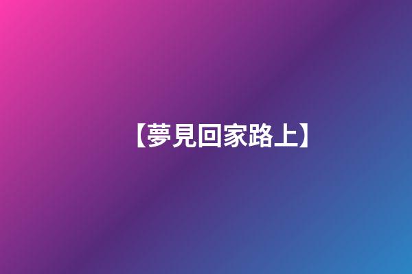 【夢見回家路上】
