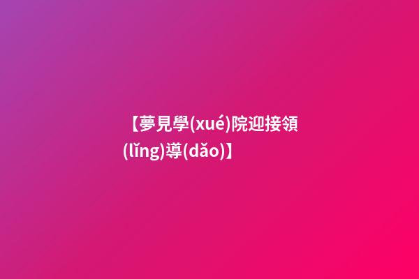 【夢見學(xué)院迎接領(lǐng)導(dǎo)】