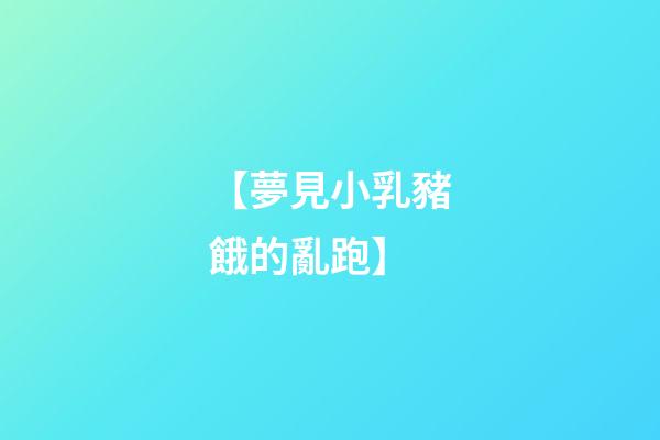 【夢見小乳豬餓的亂跑】