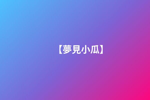 【夢見小瓜】