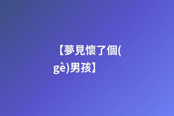【夢見懷了個(gè)男孩】