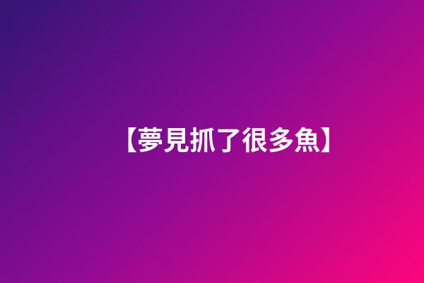 【夢見抓了很多魚】