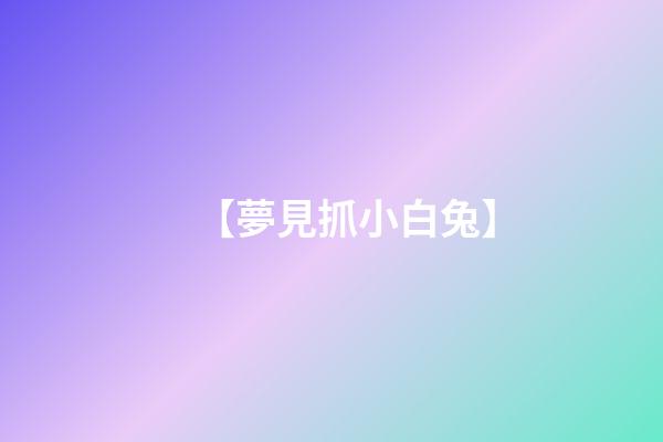 【夢見抓小白兔】