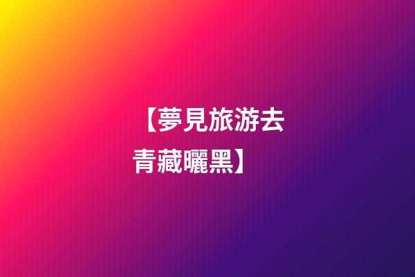 【夢見旅游去青藏曬黑】