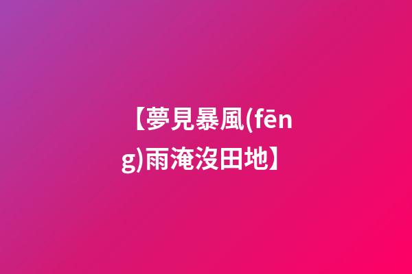 【夢見暴風(fēng)雨淹沒田地】