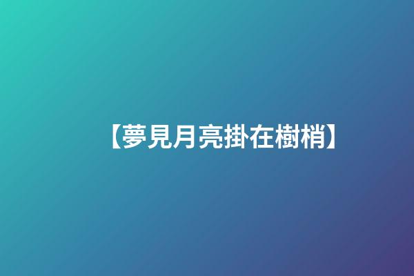 【夢見月亮掛在樹梢】