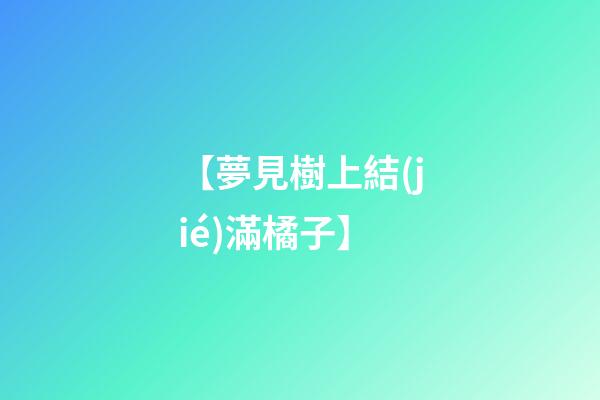 【夢見樹上結(jié)滿橘子】