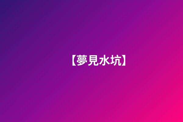 【夢見水坑】
