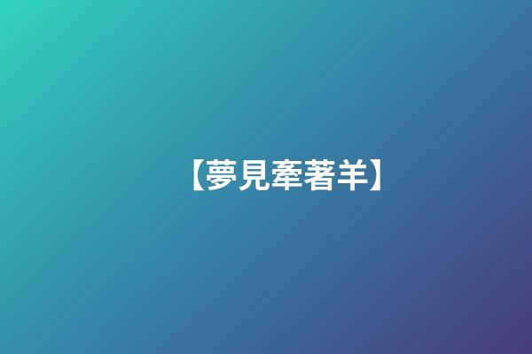【夢見牽著羊】