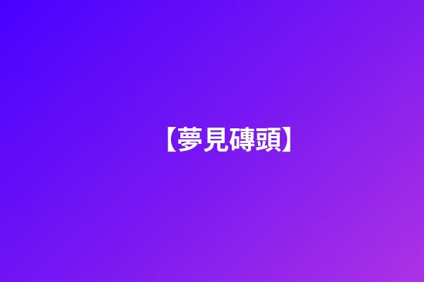 【夢見磚頭】