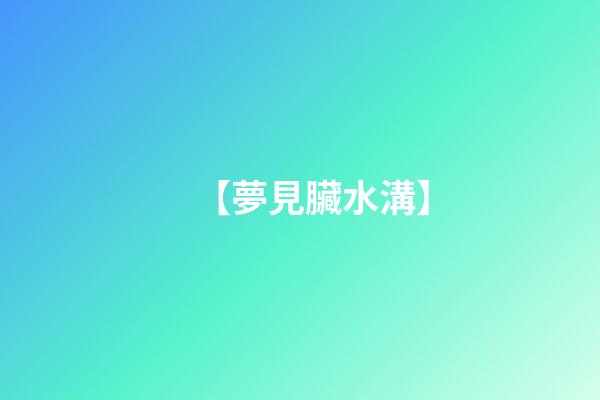 【夢見臟水溝】