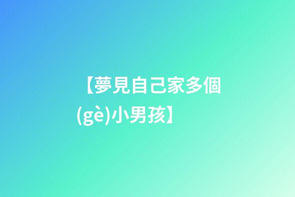【夢見自己家多個(gè)小男孩】
