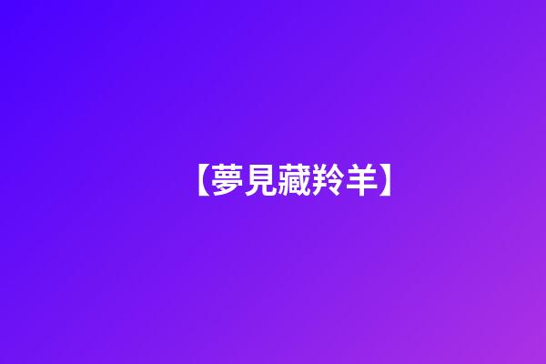 【夢見藏羚羊】