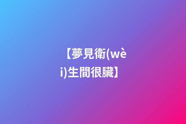 【夢見衛(wèi)生間很臟】