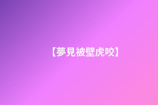 【夢見被壁虎咬】
