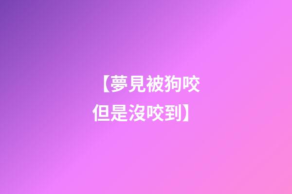 【夢見被狗咬但是沒咬到】