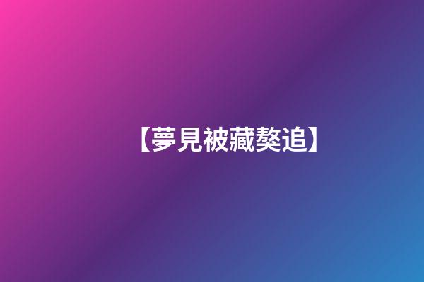 【夢見被藏獒追】