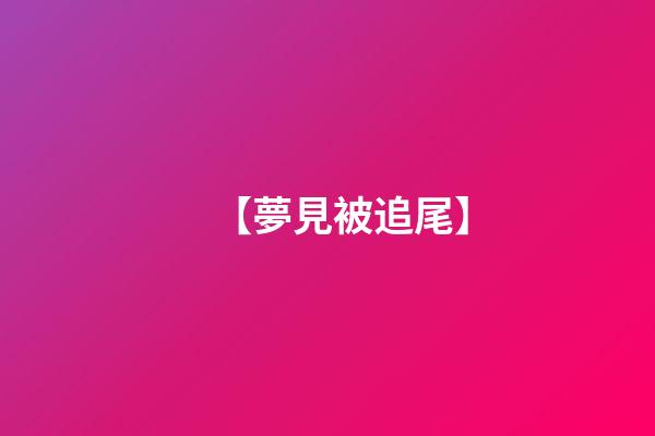 【夢見被追尾】