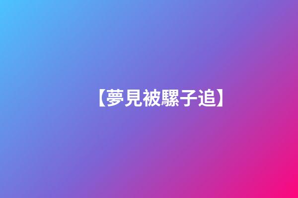 【夢見被騾子追】