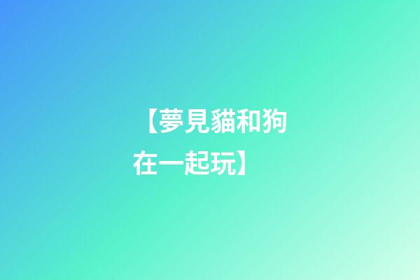 【夢見貓和狗在一起玩】