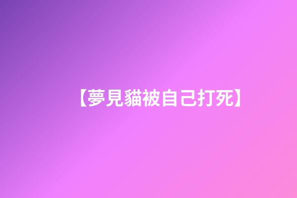 【夢見貓被自己打死】