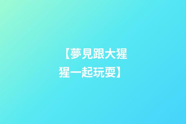 【夢見跟大猩猩一起玩耍】