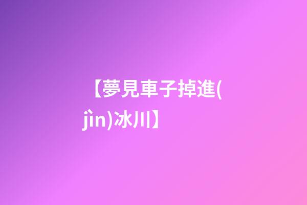 【夢見車子掉進(jìn)冰川】