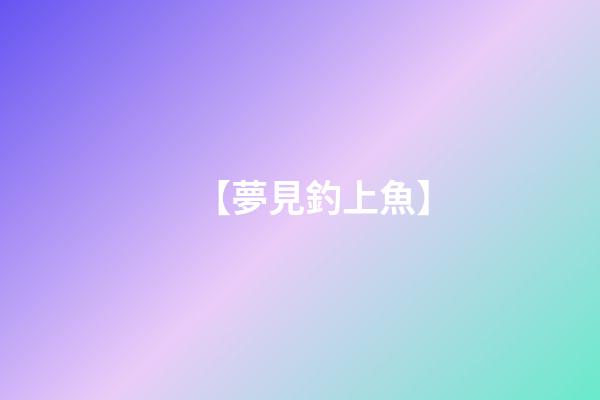 【夢見釣上魚】