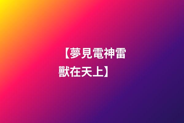 【夢見電神雷獸在天上】