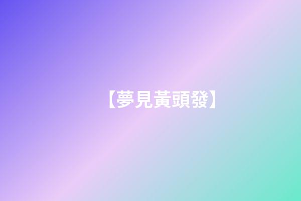 【夢見黃頭發】