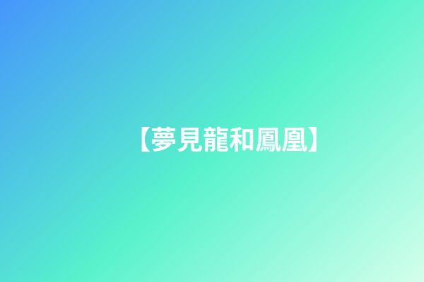 【夢見龍和鳳凰】