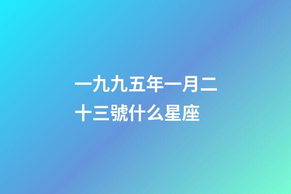 一九九五年一月二十三號什么星座-第1張-星座運勢-玄機派