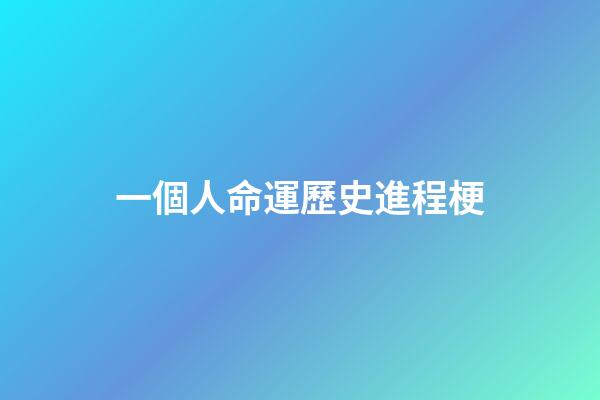 一個人命運歷史進程梗(「歷史一句梗」——晉)-第1張-觀點-玄機派