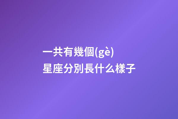 一共有幾個(gè)星座分別長什么樣子-第1張-星座運(yùn)勢-玄機(jī)派