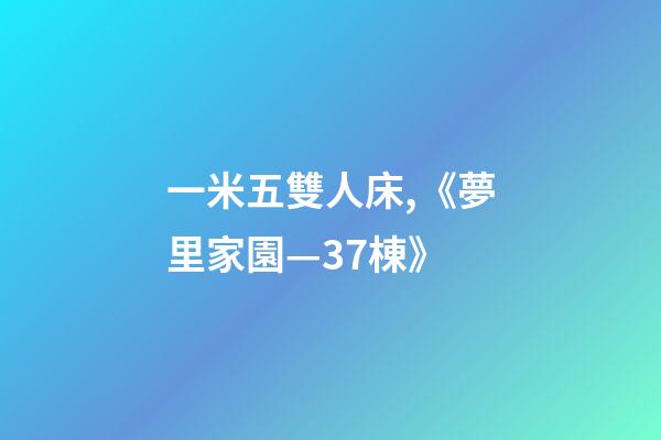 一米五雙人床,《夢里家園—37棟》-第1張-觀點-玄機派