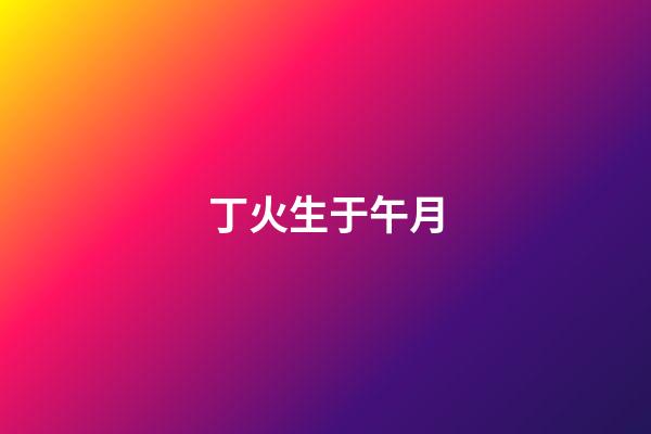 丁火生于午月