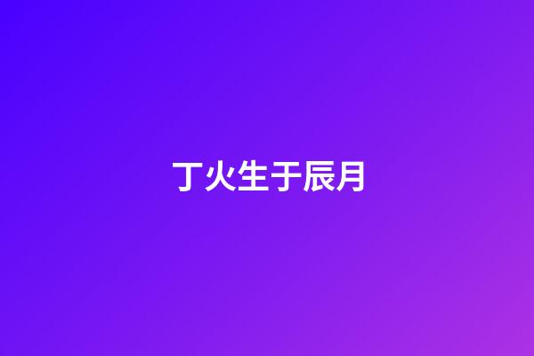 丁火生于辰月