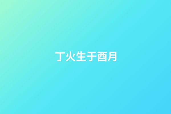 丁火生于酉月