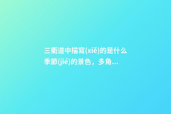 三衢道中描寫(xiě)的是什么季節(jié)的景色，多角度解讀古詩(shī)《三衢道中》的詩(shī)意-第1張-觀點(diǎn)-玄機(jī)派